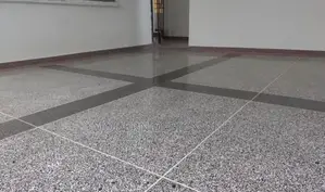 Terrazo Finished Floor Black and Grey