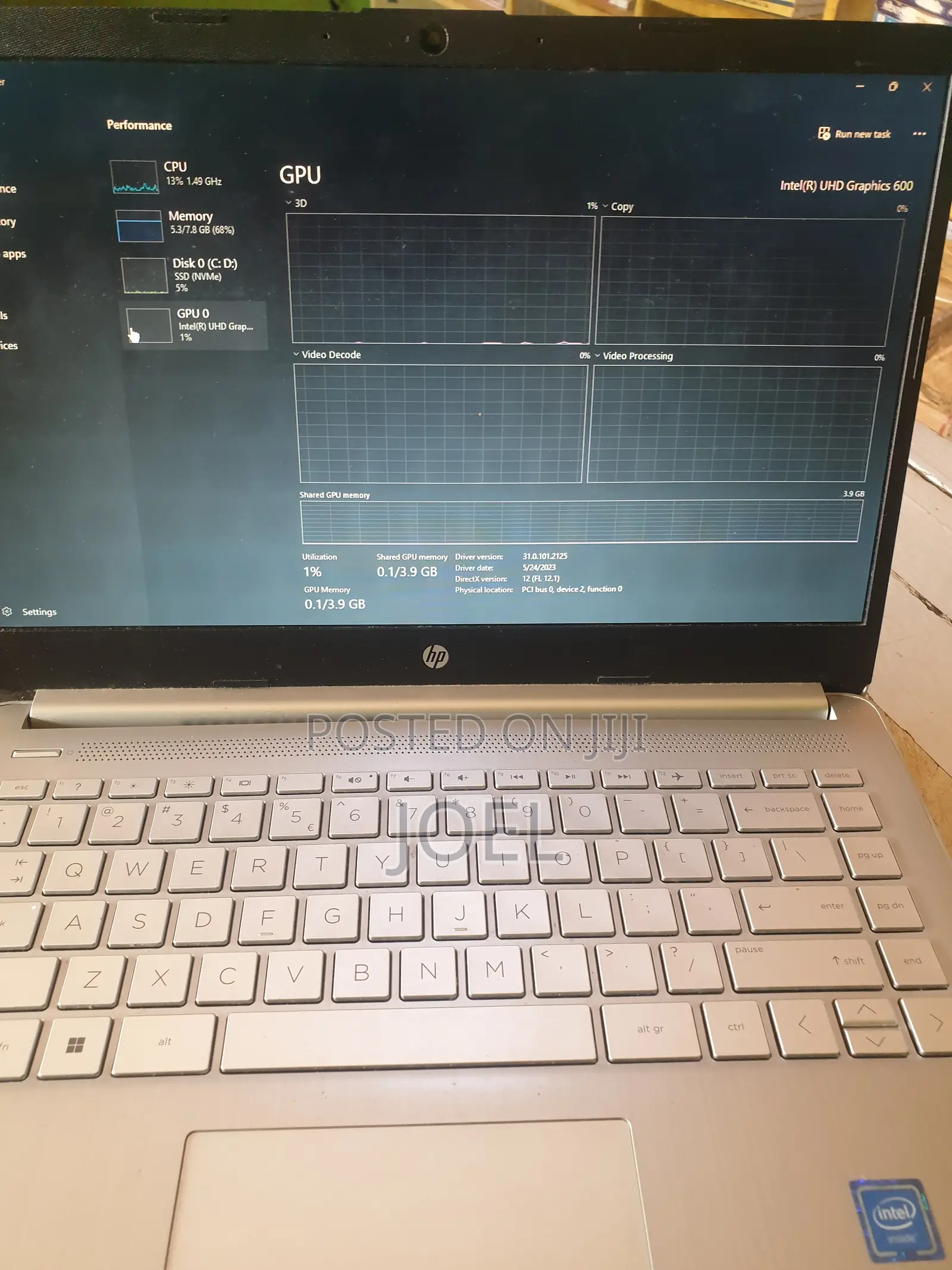 Laptop HP 8GB Intel Celeron SSD 250GB