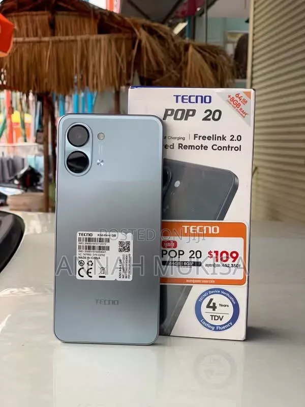 New Tecno Pop 20 128 GB Gray