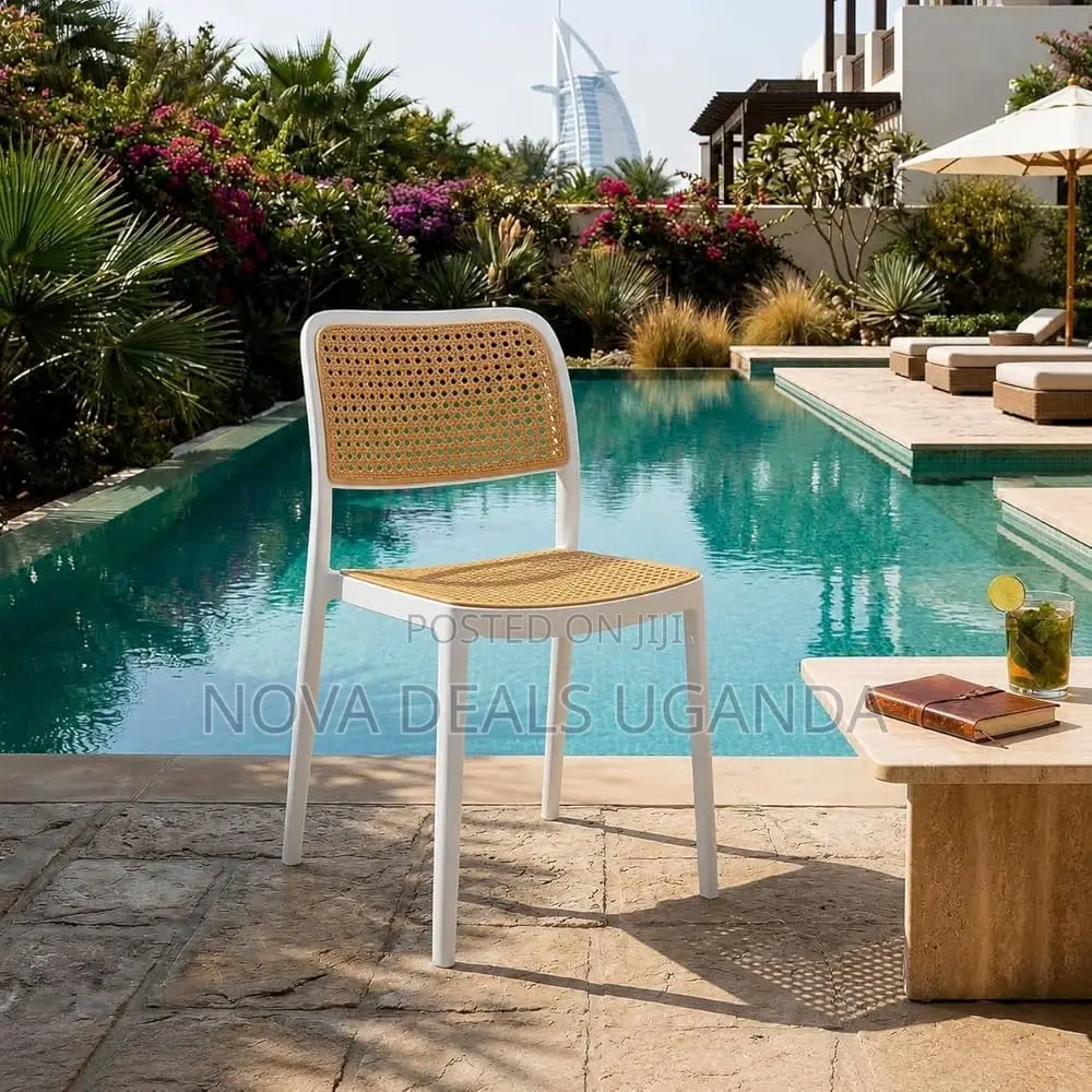 Rattan Armless Chair, Outdoor Plastic Dining Chair Balcony Outdoor Use