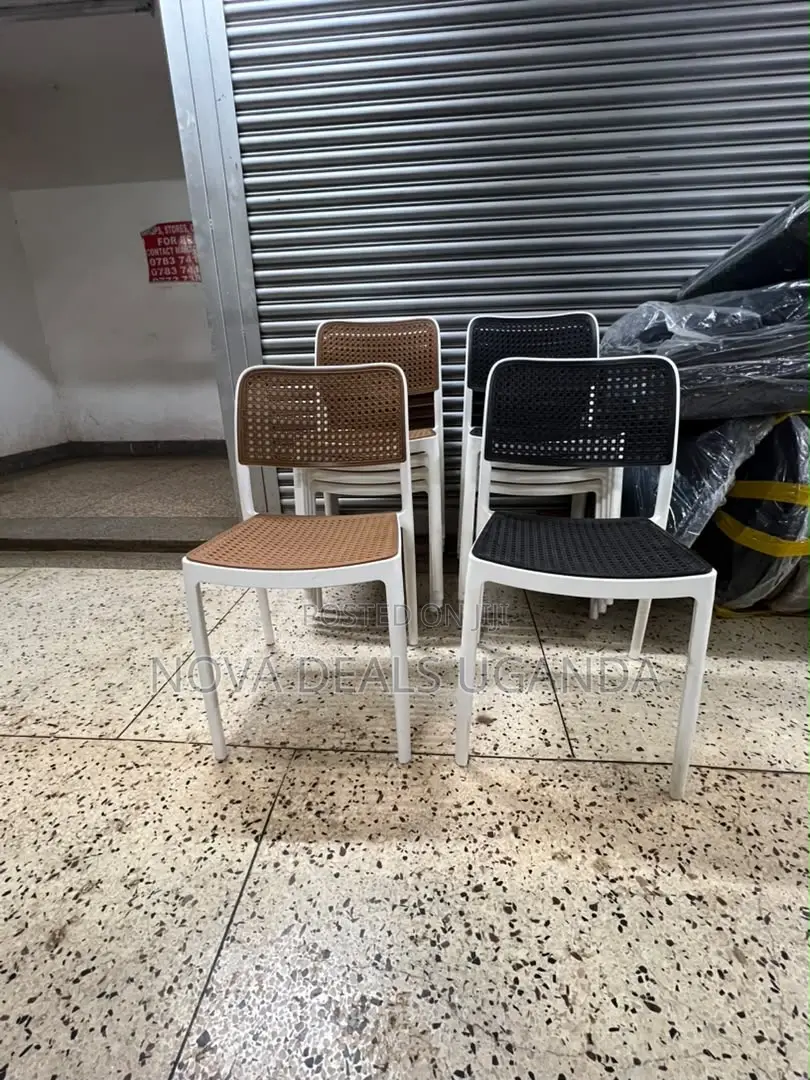 Rattan Armless Chair, Outdoor Plastic Dining Chair Balcony Outdoor Use