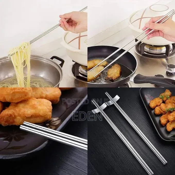 Anniversary Deal
10 Pieces Stainless Steel Chopsticks for Eating Food