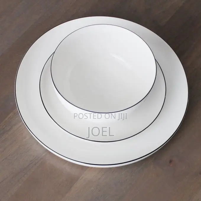 Dinner Set With Plates, Cups, Bowls