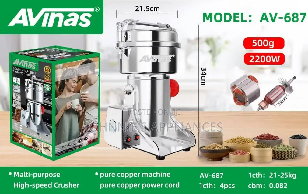 500g Avinas Electric Cereal Grinder Machine