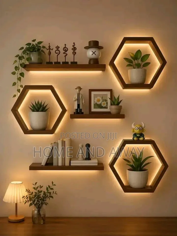 Hexagon Smart Wall Decors With Led Lighting in Any Colour 880,000/-