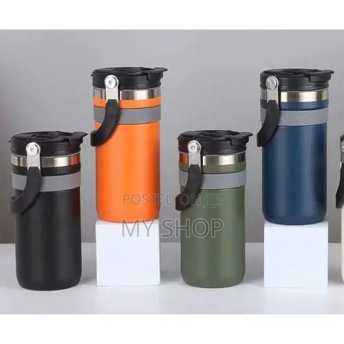 Double Wall Vacuum Cup - Hot Cold Thermal Mug (Black)