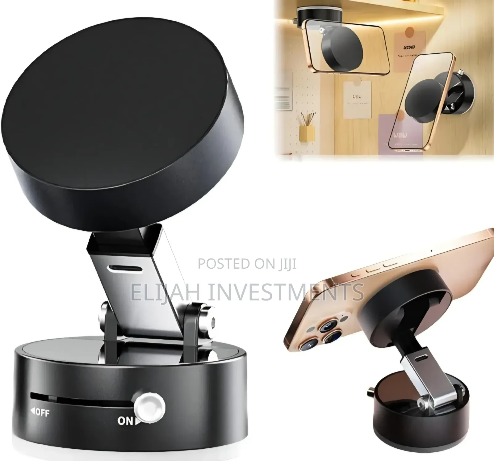 Vacuum Suction Magnetic Phone Holder