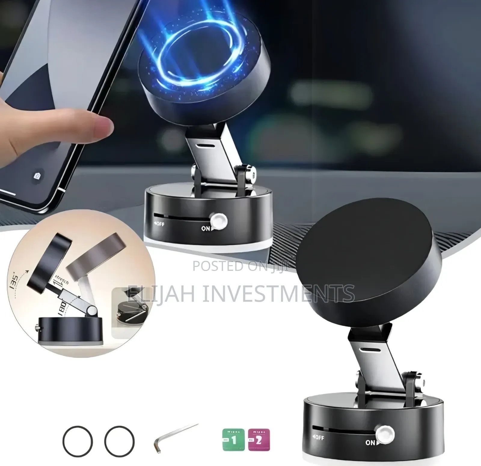 Vacuum Suction Magnetic Phone Holder