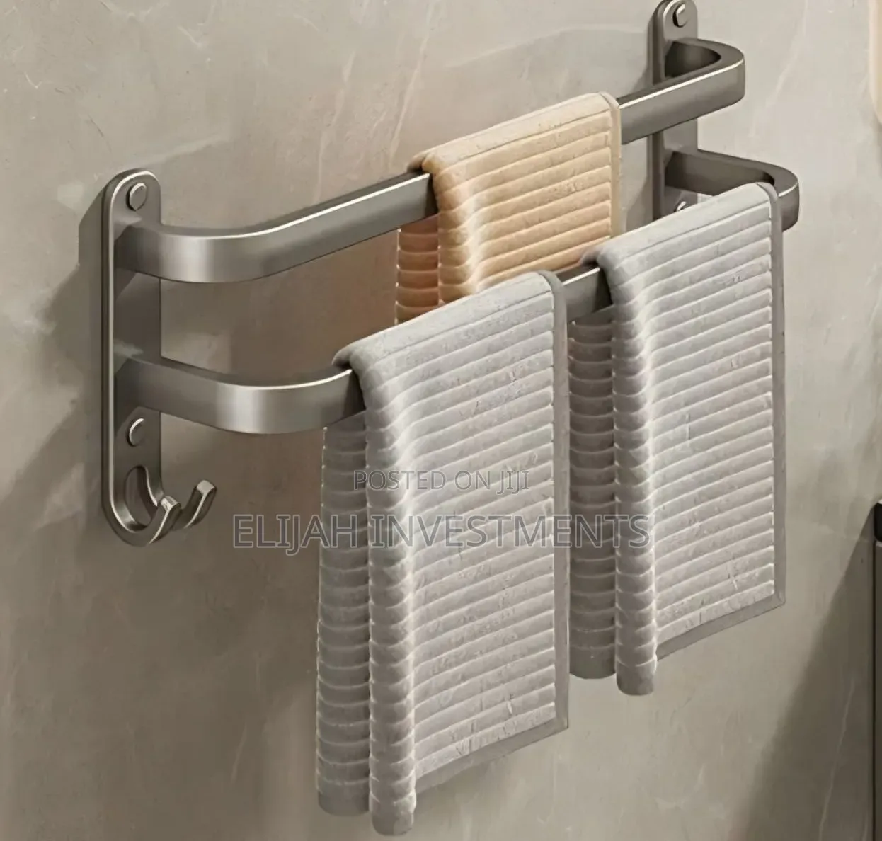 Stainless Steel Double-Rod Towel Rack
