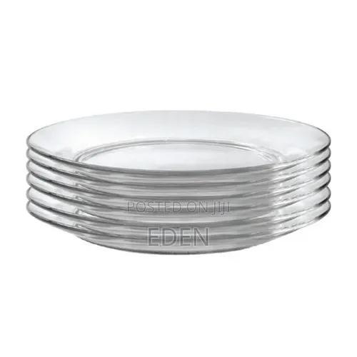 Anniversary Deal Clear Glass Circular Dinner Plates–Transparent