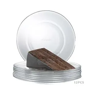 Anniversary Deal Clear Glass Circular Dinner Plates–Transparent