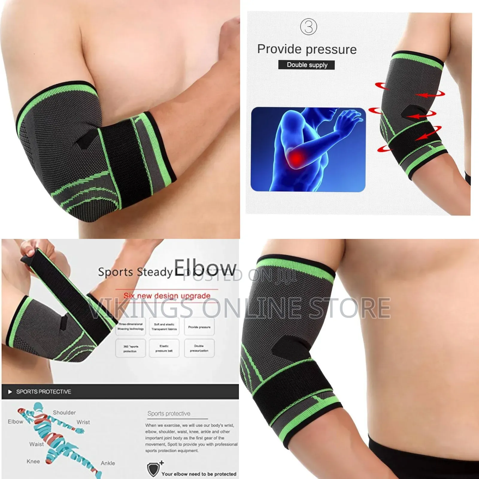 Adjustable Elbow Compression Sleeve Support Brace Arm Guard Protector