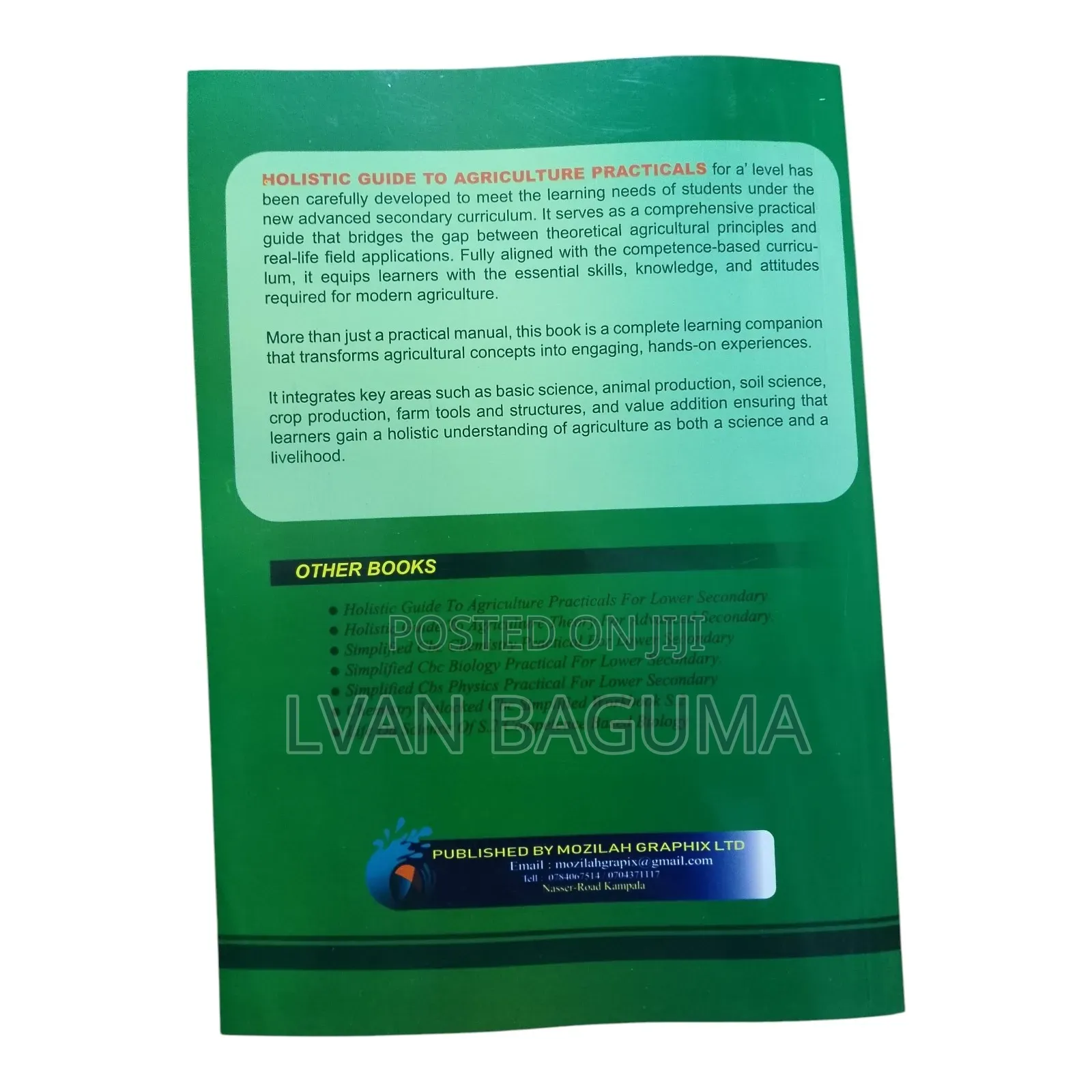 A Level Holistic Guide to Agriculture Practicals Book - Dasma
