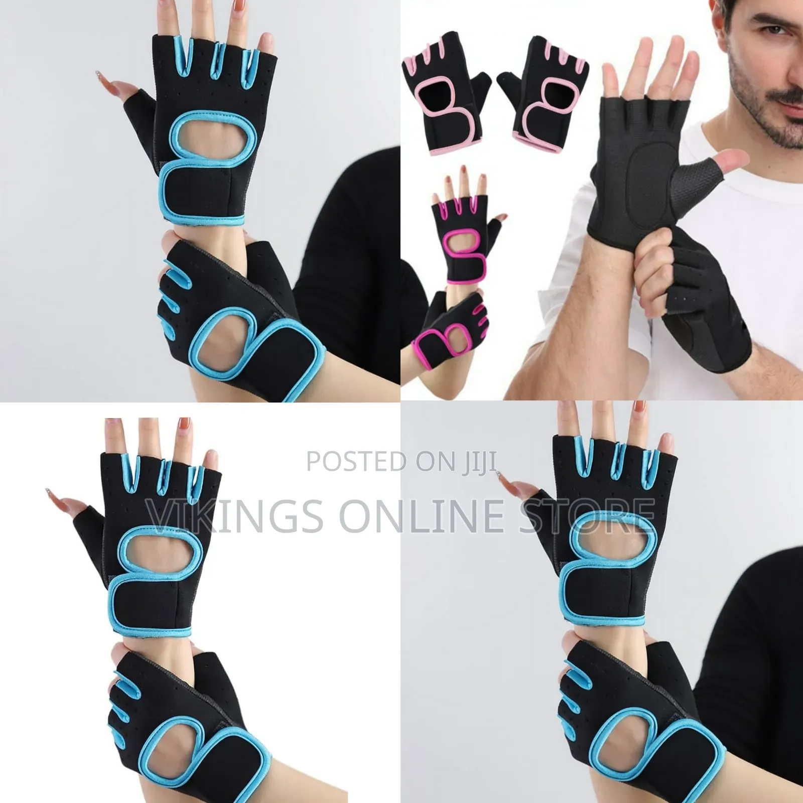 Men's and Women's Sports Cycling Fitness Half Finger Gloves Rock