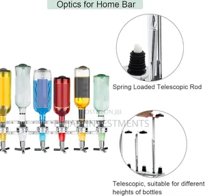 6-Bottle Wall-Mounted Liquor Dispenser