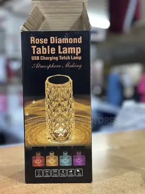 Touch Diamond Table Lamp With Remote, Changing Color