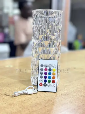 Touch Diamond Table Lamp With Remote, Changing Color