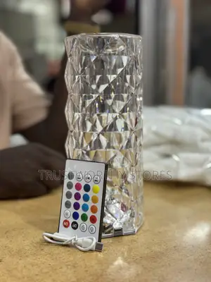 Touch Diamond Table Lamp With Remote, Changing Color