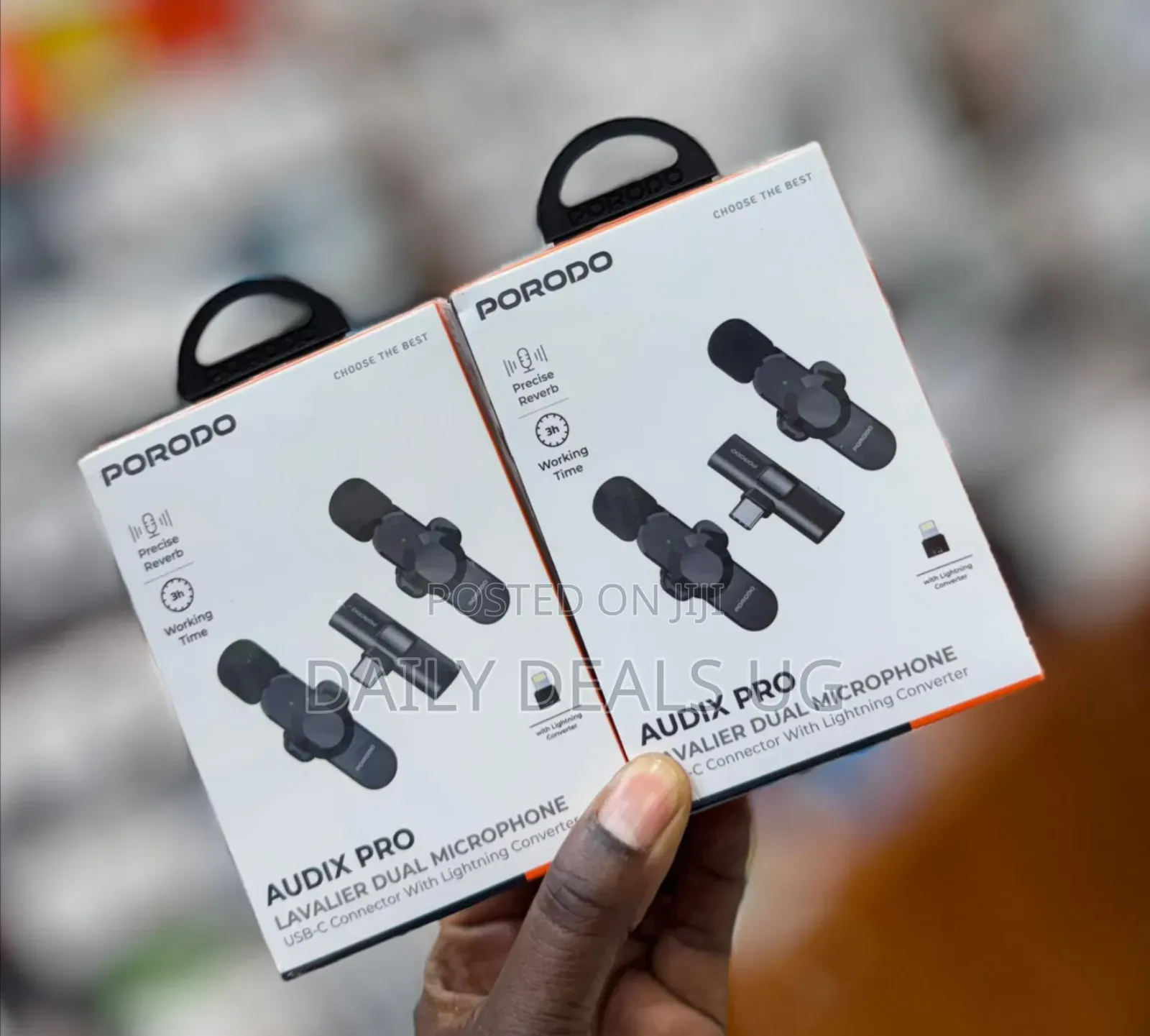 Porodo Audix Pro Lavalier Dual Microphone