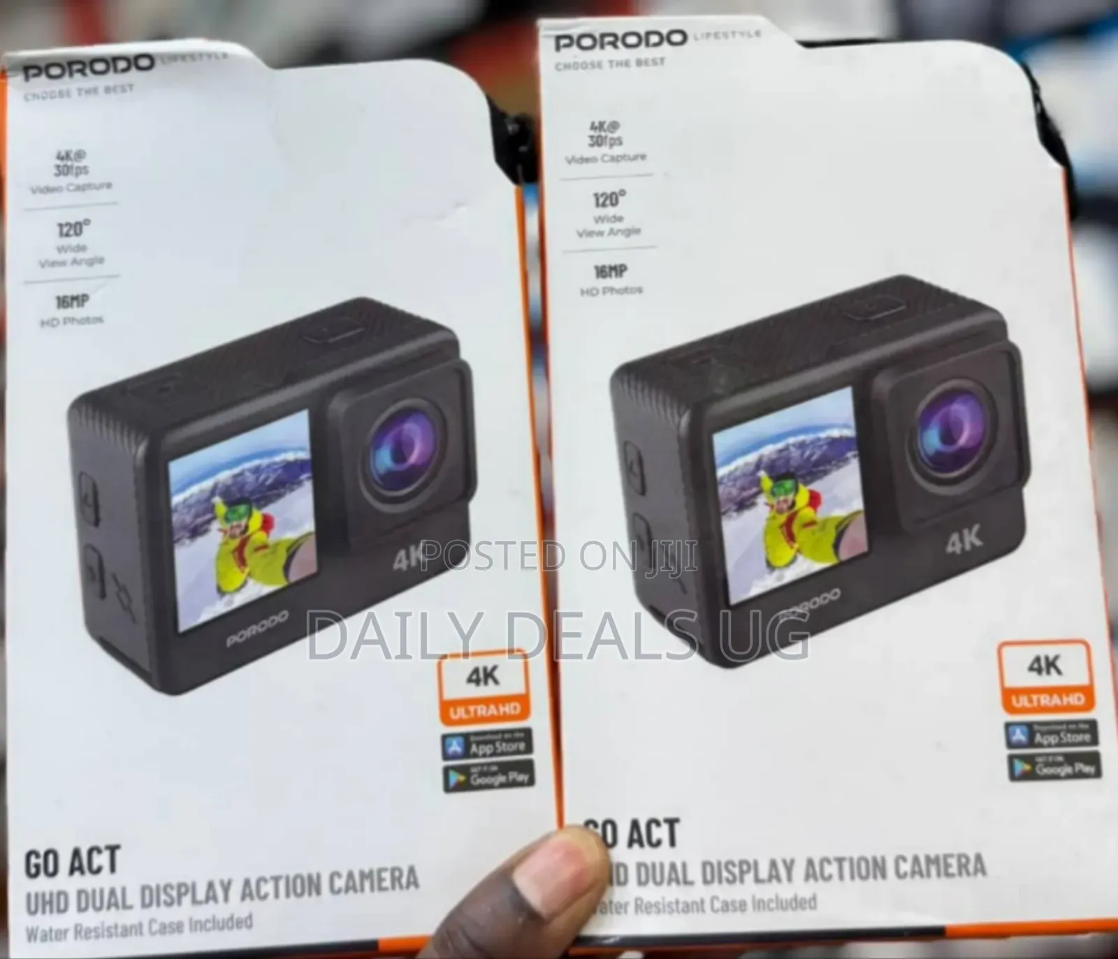 Porodo Uhd Dual Display Action Camera