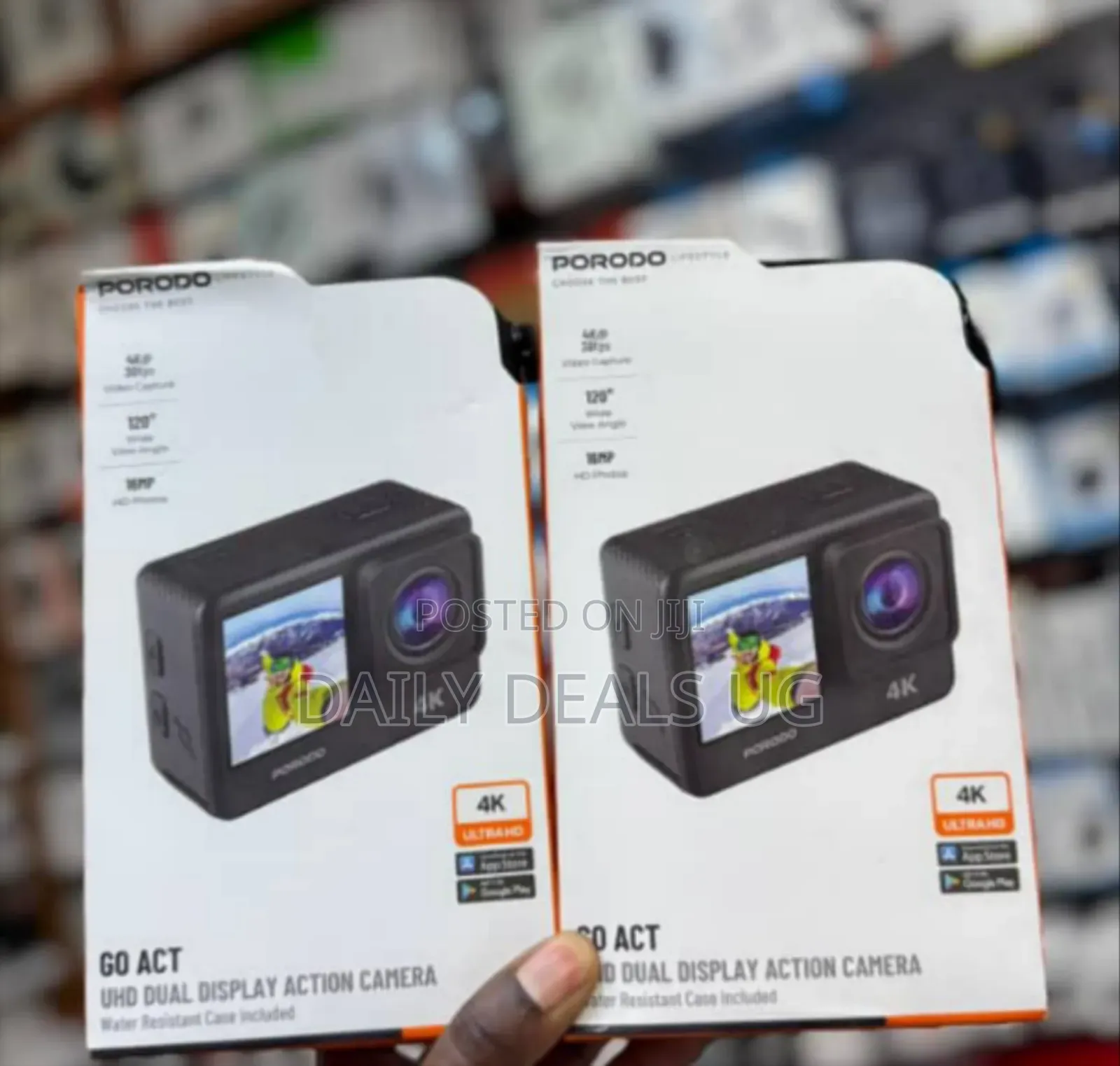 Porodo Uhd Dual Display Action Camera