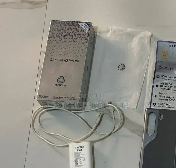 New Tecno Camon 40 Pro 5G 256 GB Black