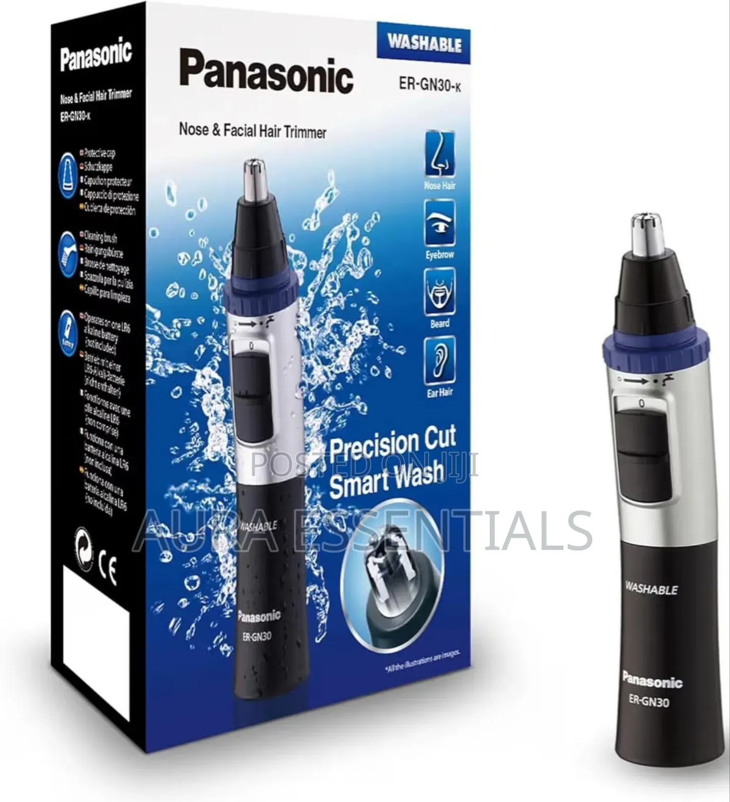 Panasonic Er- Wet Dry Electric Facial Hair Ear and Nose