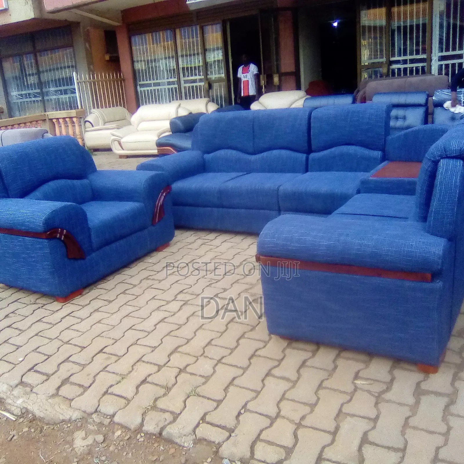 Blue Sofa Set