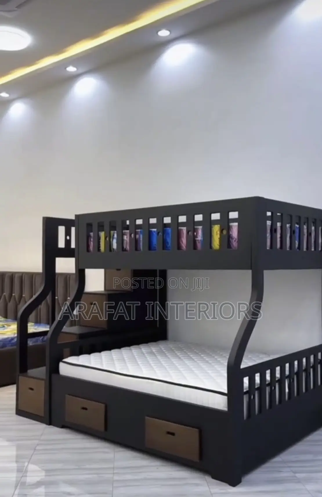 Modern Black Bunk Bed Featuring A Super Fun And Practical Design!