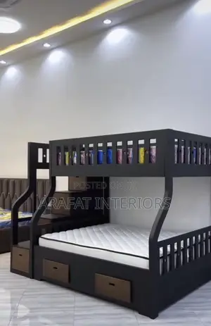 Modern Black Bunk Bed Featuring A Super Fun And Practical Design!