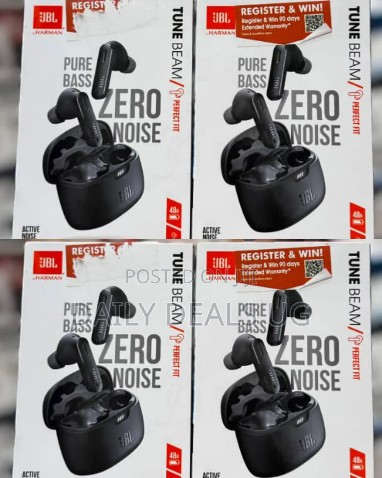 JBL Tune Beam Wireless Bluetooth Earphones, Water-Resistant and Noise-