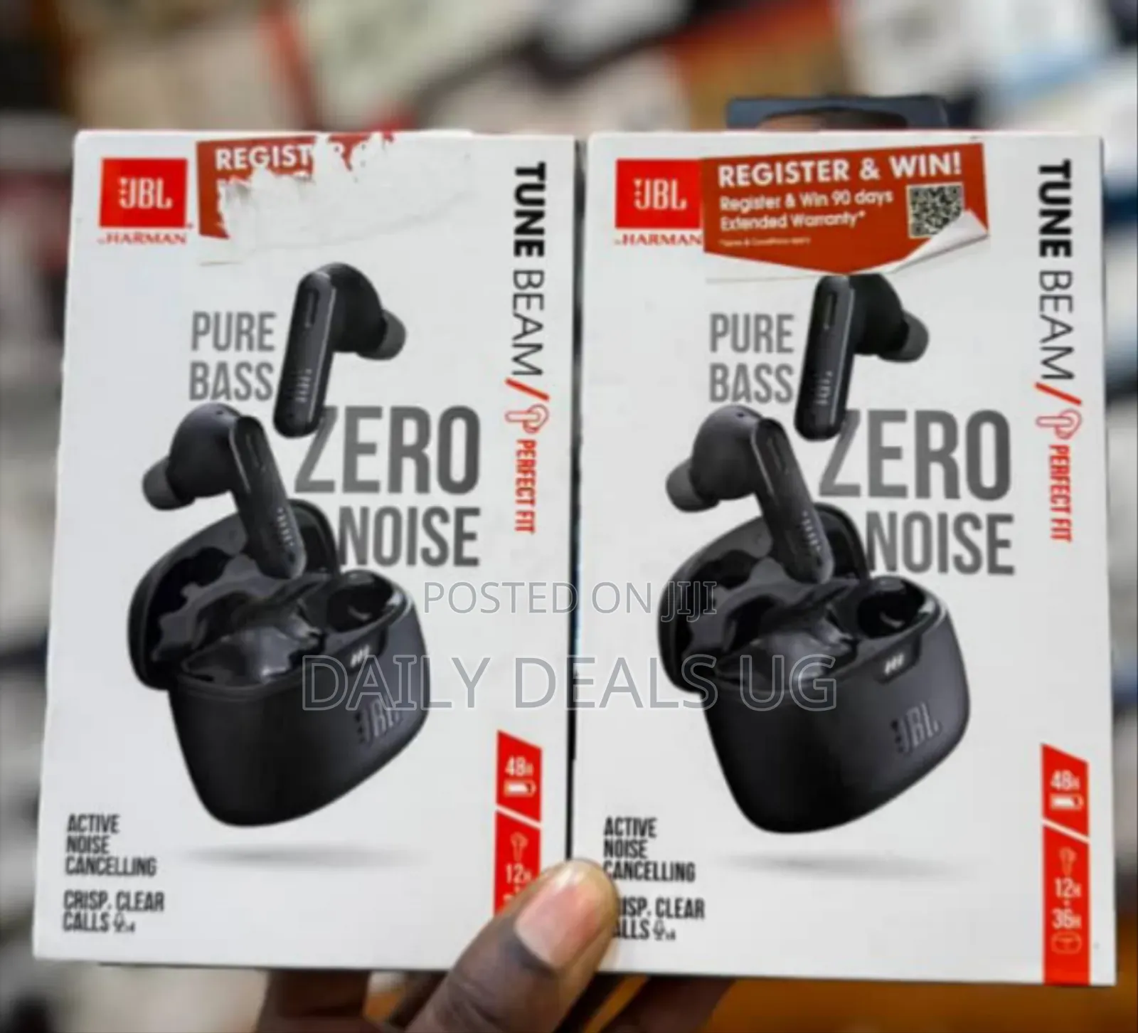 JBL Tune Beam Wireless Bluetooth Earphones, Water-Resistant and Noise-