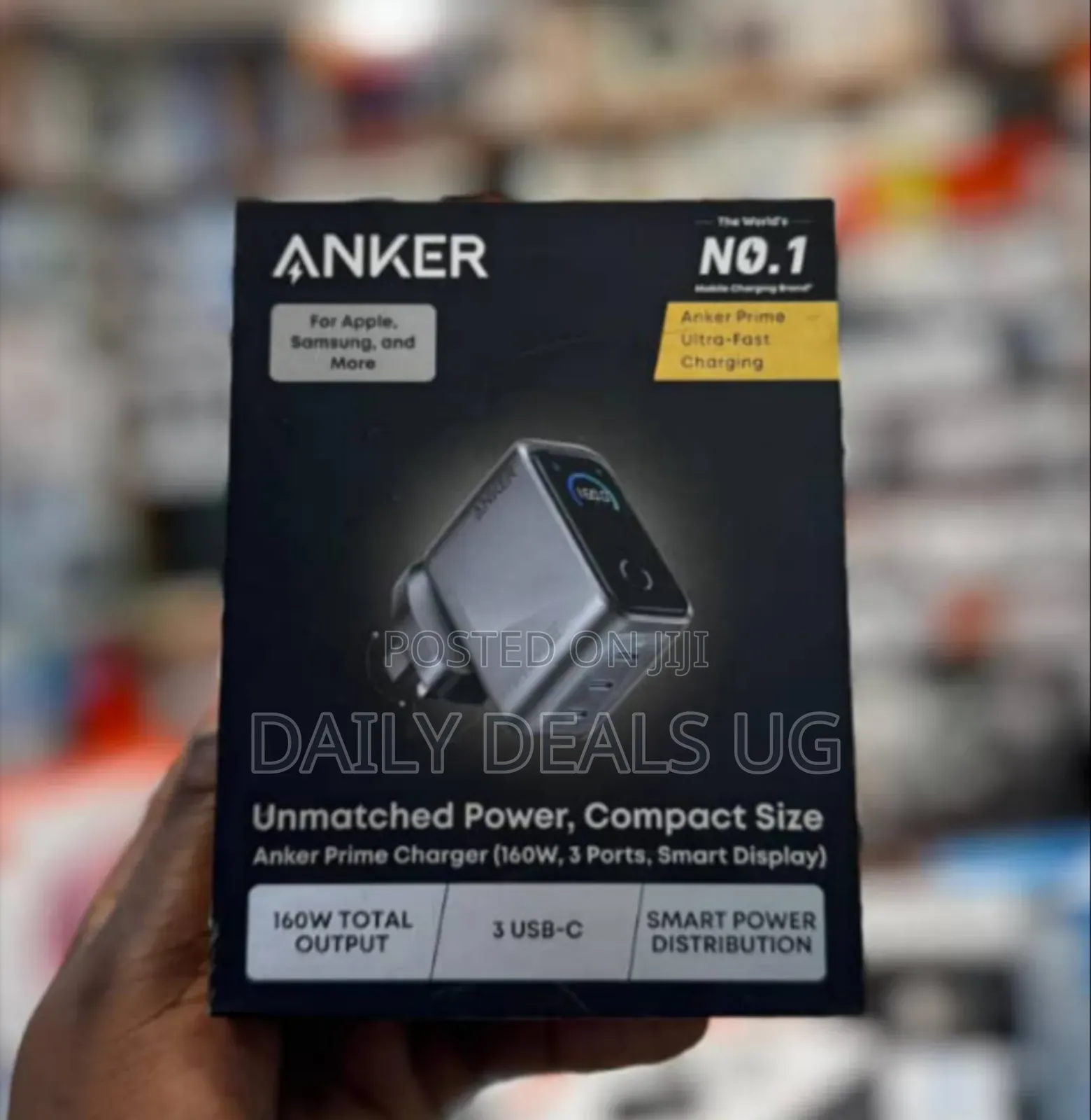 Anker Prime Charger 160w, 3ports , Smart Power Distribution