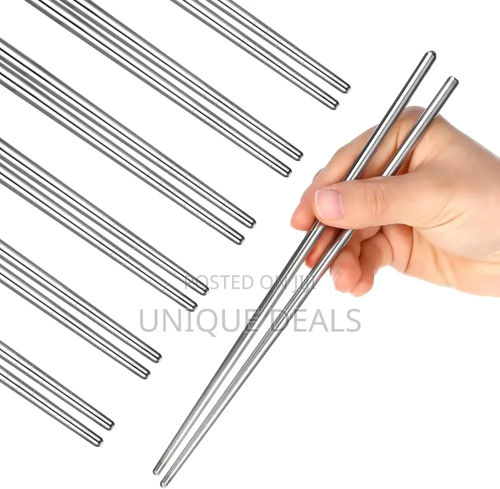 Stainless Steel Metal Silver Reusable Chopsticks