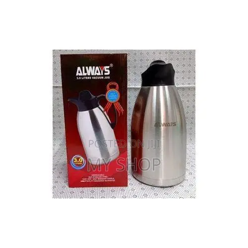 Always Stainless Steel Vacuum Flask, 3 Litre - Silver