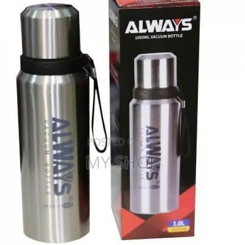Always Vacuum Flask 1 Litre -Silver