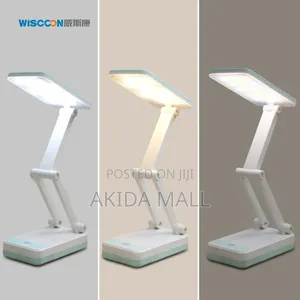 Foldable, Rechargeable Led Table Lamp With Touch Sensor 3mode Switch