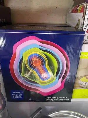 Home Master Series 10-piece Colorful Mixing Bowl Set.