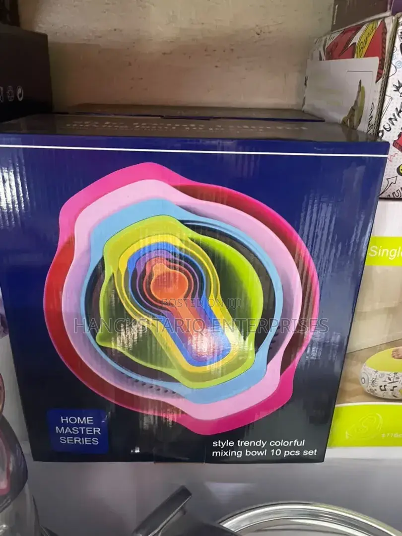 Home Master Series 10-piece Colorful Mixing Bowl Set.