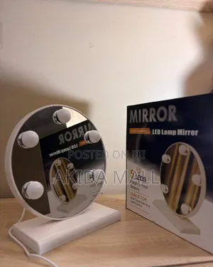 Led Rechargable Vanity Lamp Makeup Mirror With Five Illumination Bulbs
