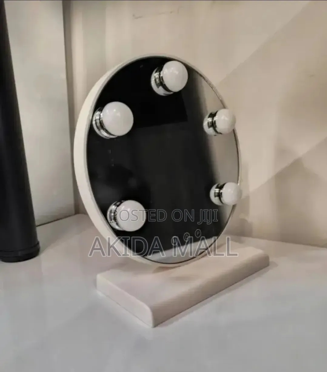 Led Rechargable Vanity Lamp Makeup Mirror With Five Illumination Bulbs