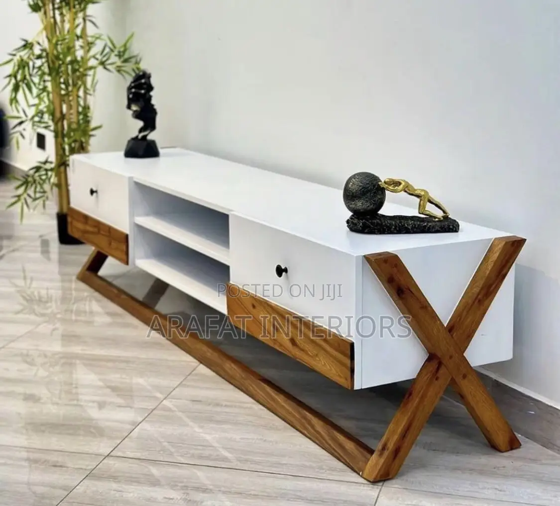 Modern White Wood Tv Console