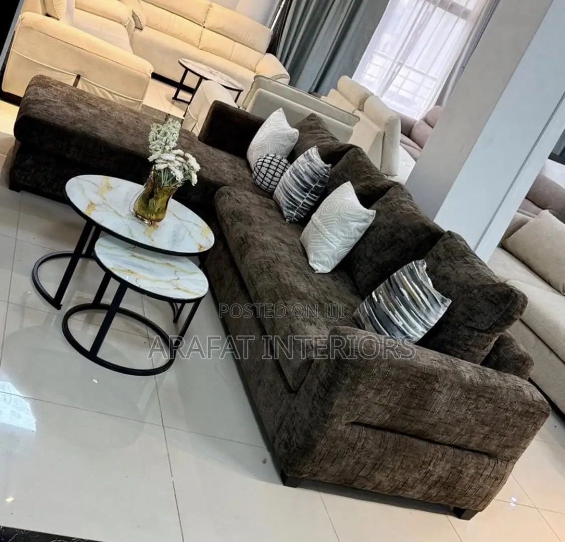 Stunning Large Dark Brown Sectional Sofa