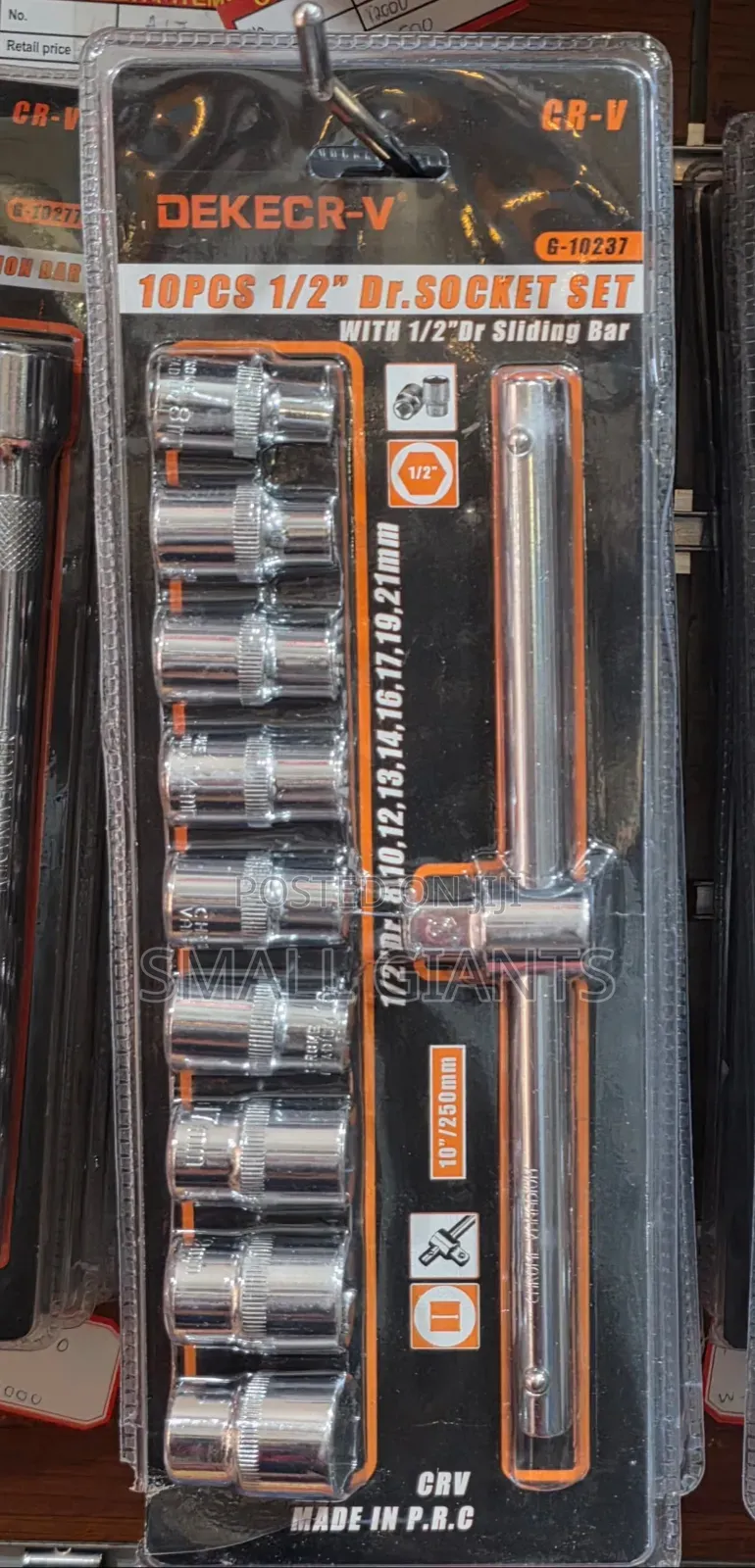 Dekecr-v Brand 10-Piece 1/2-Inch Drive Socket Set
