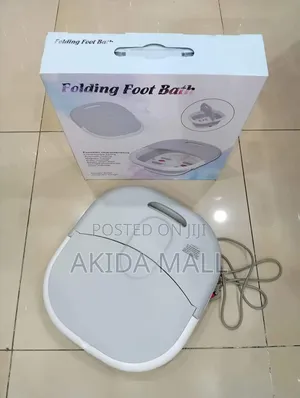 Folding Foot Bath Massager Basin WTH Automatic Heating, Roller Massage