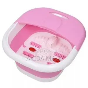 Folding Foot Bath Massager Basin WTH Automatic Heating, Roller Massage