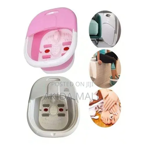 Folding Foot Bath Massager Basin WTH Automatic Heating, Roller Massage
