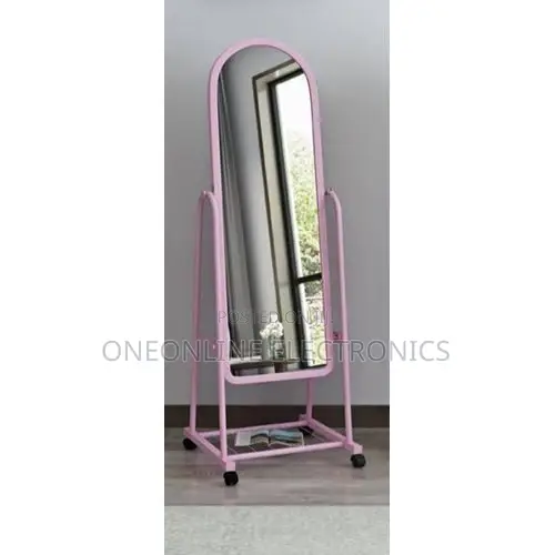 Modern Black Metal Standing Dressing Mirror