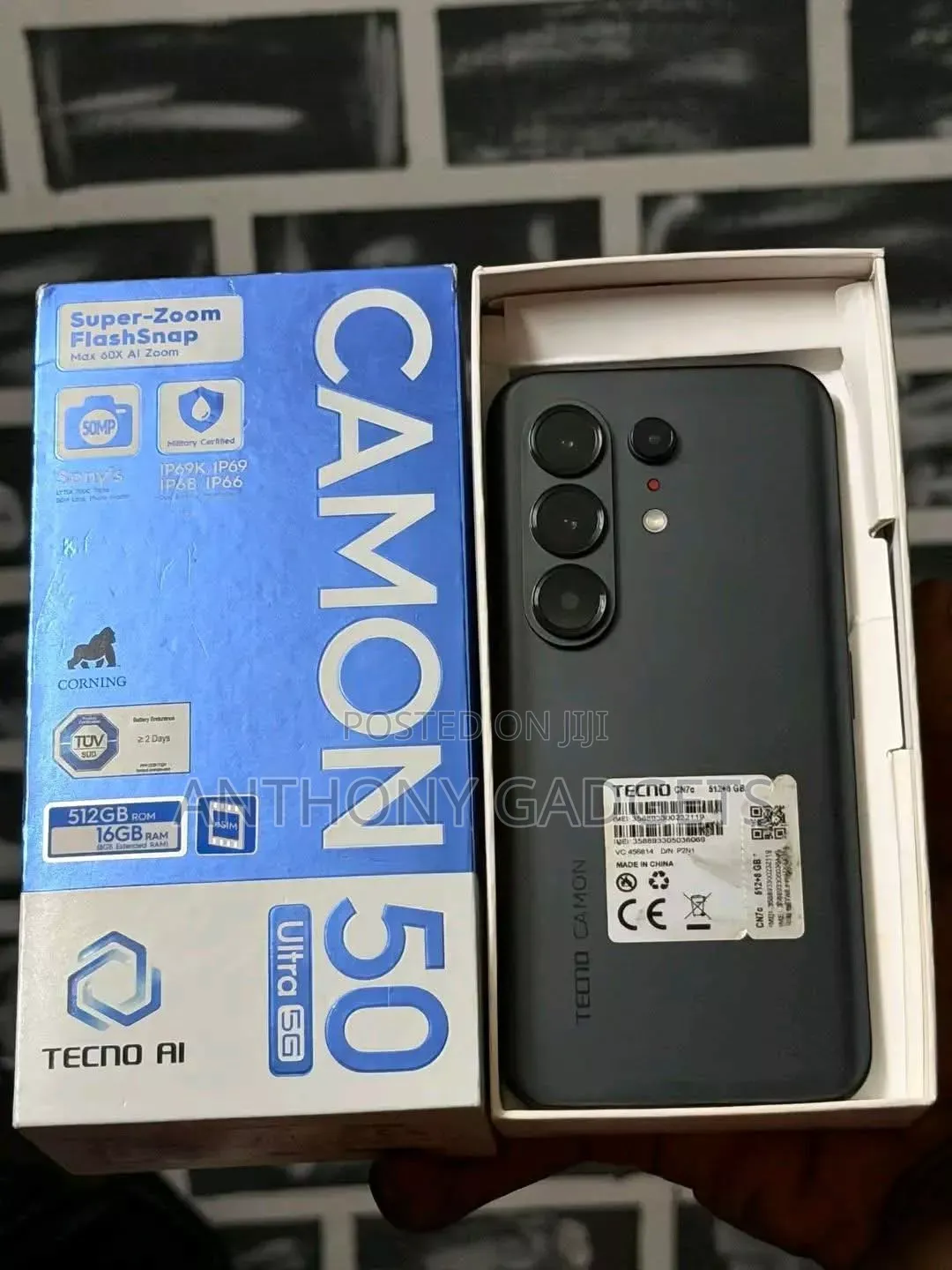 New Tecno Camon 50 Ultra 256 GB Black
