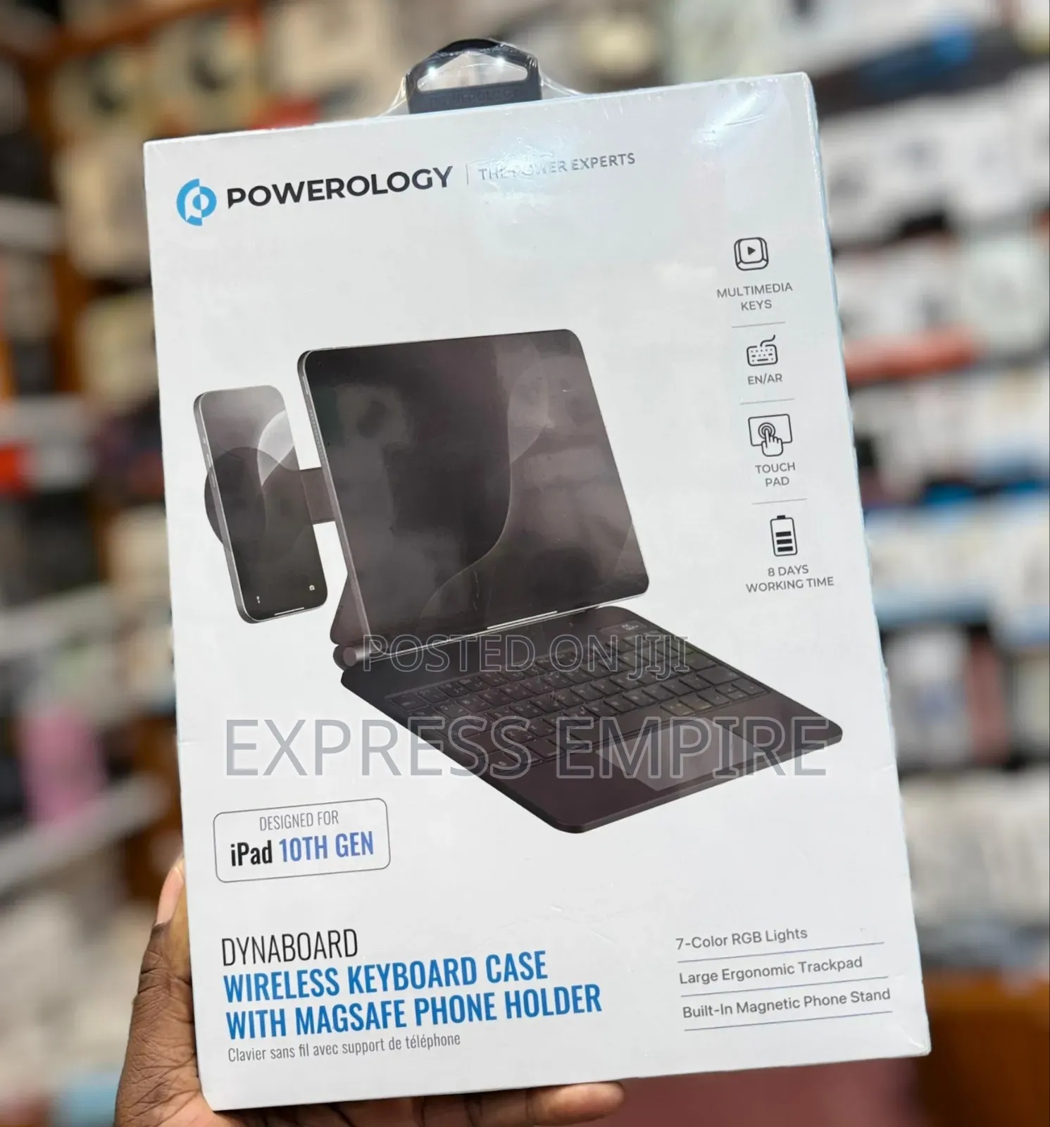 Powerology Dynaboard Wireless Keyboard Case for iPad 10th Gen